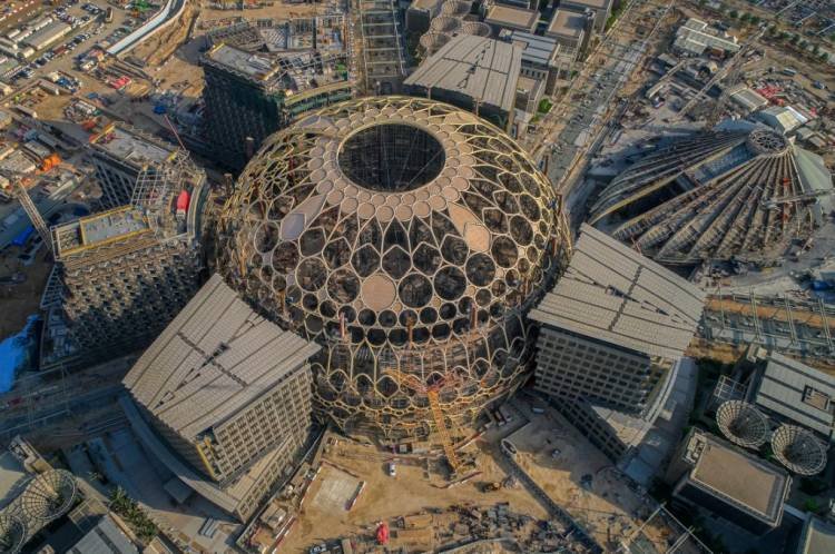 A crowning moment for Expo 2020 Dubai as final section of  iconic Al Wasl dome is lifted into place